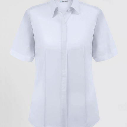 Ladies Short Sleeve Blouse Fly Front Classic (BH903)