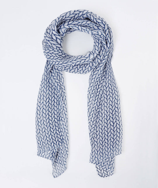 Disley Patterned Scarf Leaves (ELESC)