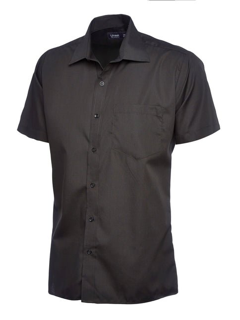 Men's Poplin Short Sleeve Shirt (UC710)