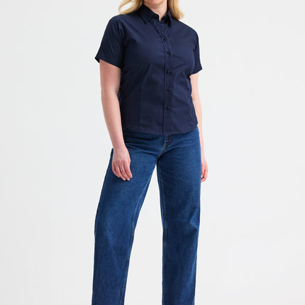 Ladies Pinpoint Oxford Short Sleeve shirt (UC704)
