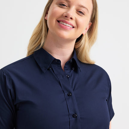 Ladies Pinpoint Oxford Short Sleeve shirt (UC704)