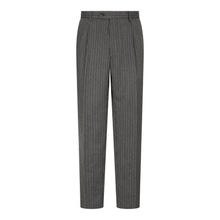 Men's Grey Striped Trousers (Principle) (CC-E4T0479)